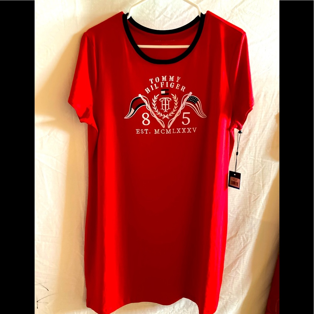Tommy Hilfiger Logo cotton shirt dress.
